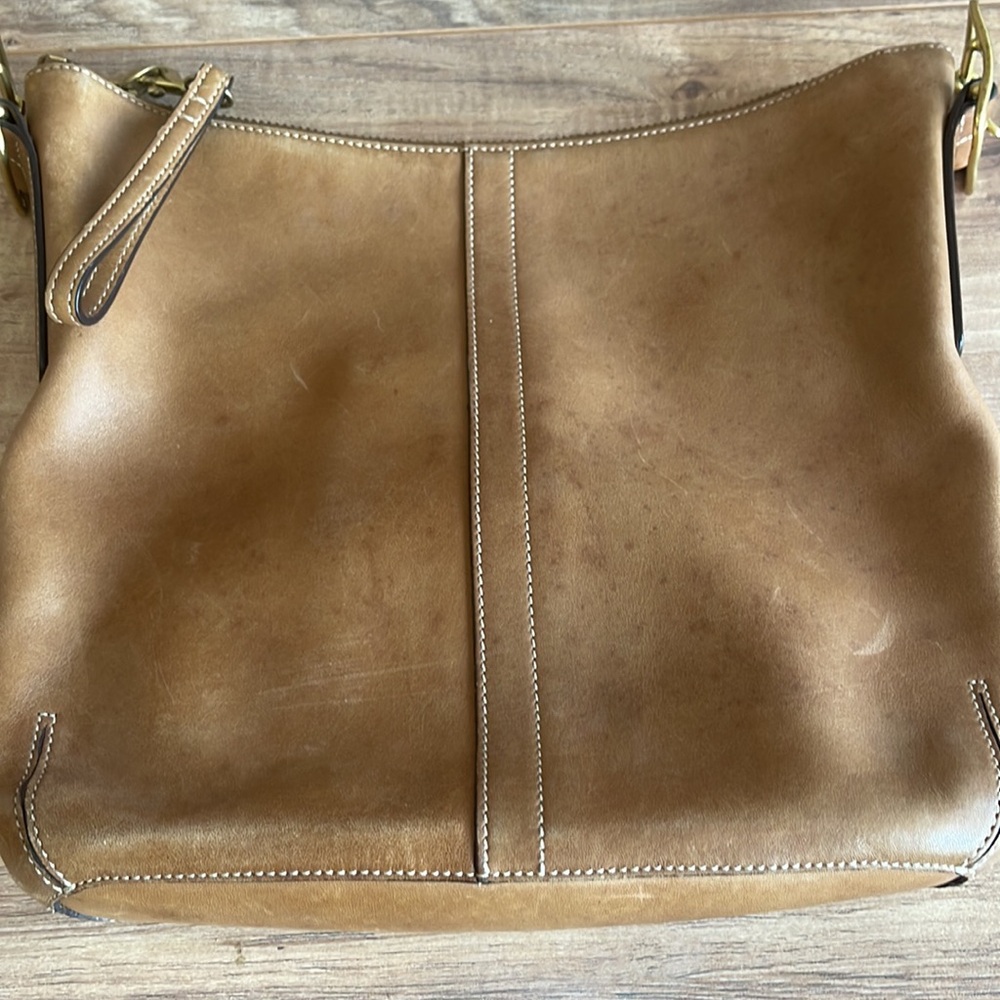 Pre-owned COACH Legacy Leather Slim Duffle Convertible Crossbody Bag in Tan 9328 - Picture 8 of 8
